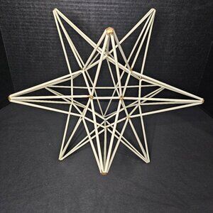 White Wire Maravian Star Sculpture